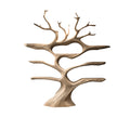 Illuminated Solid Hardwood Tree Wine Rack with LED Backlight in Natural Oak finish
