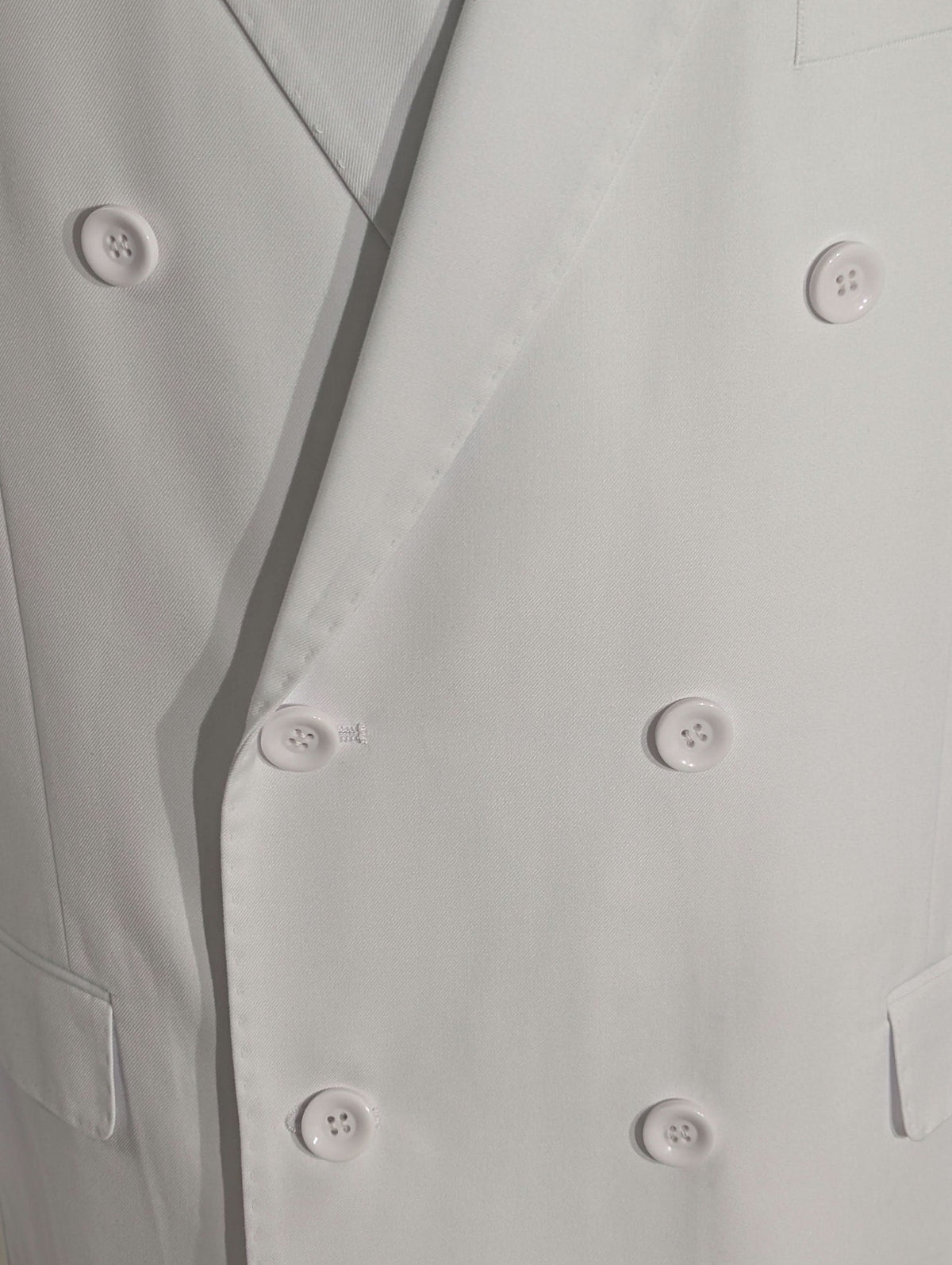 Men's Solid White Double Breasted Suit