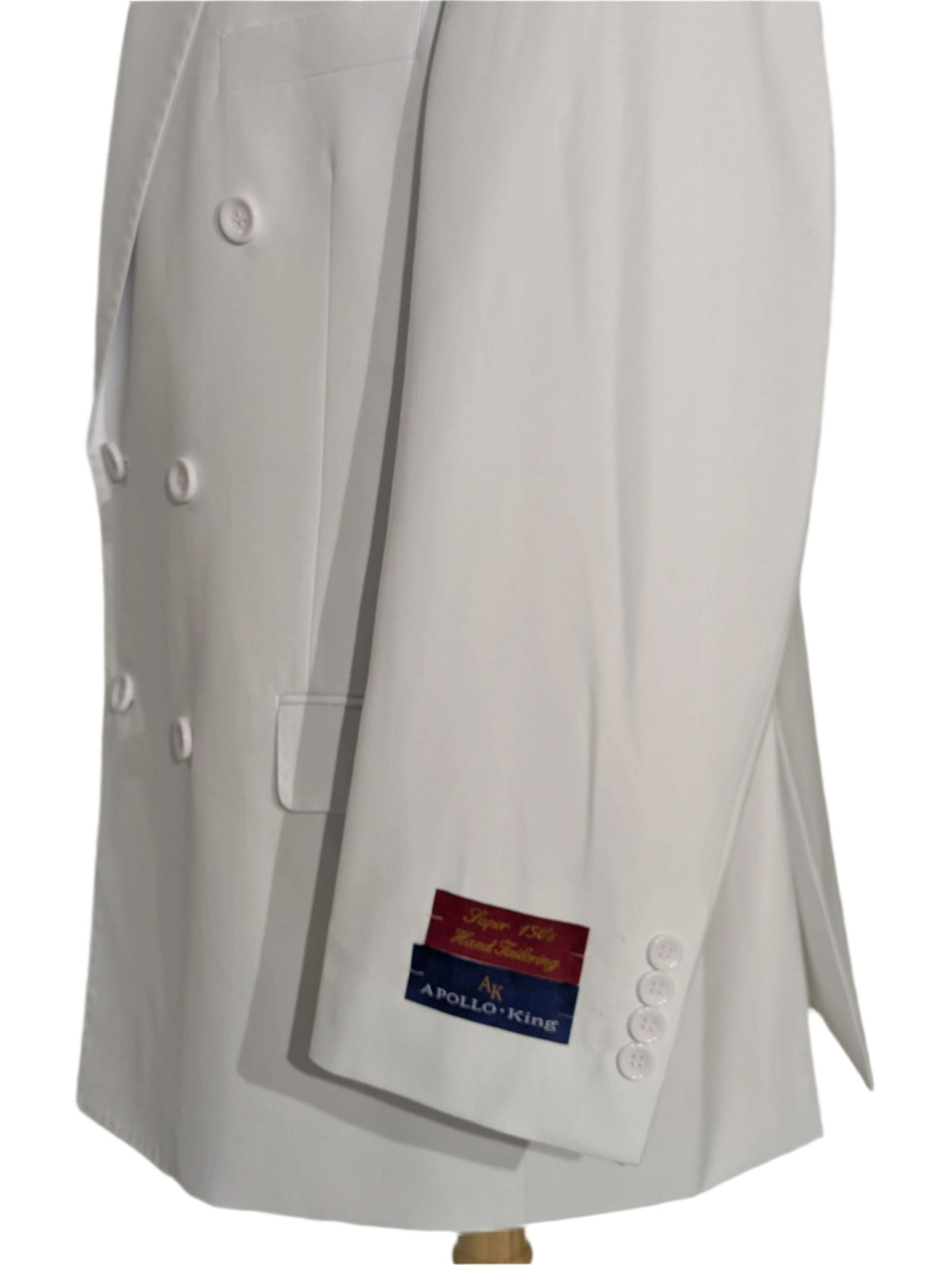 Men's Solid White Double Breasted Suit