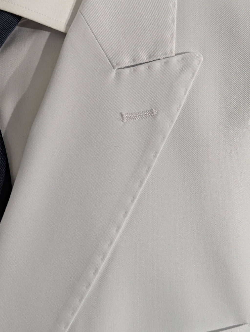 Men's Solid White Double Breasted Suit