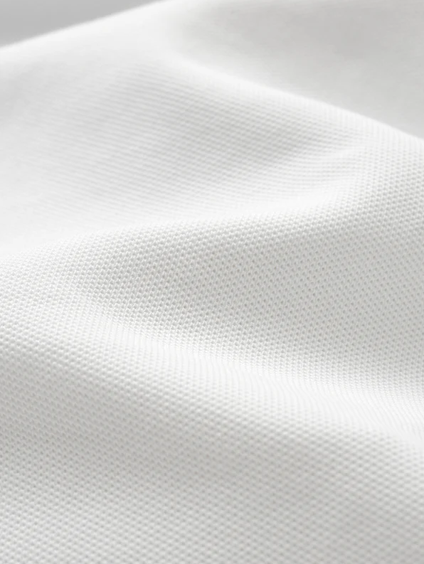 Men's White Dress Collar Short Sleeve Cotton Performance Polo Shirt