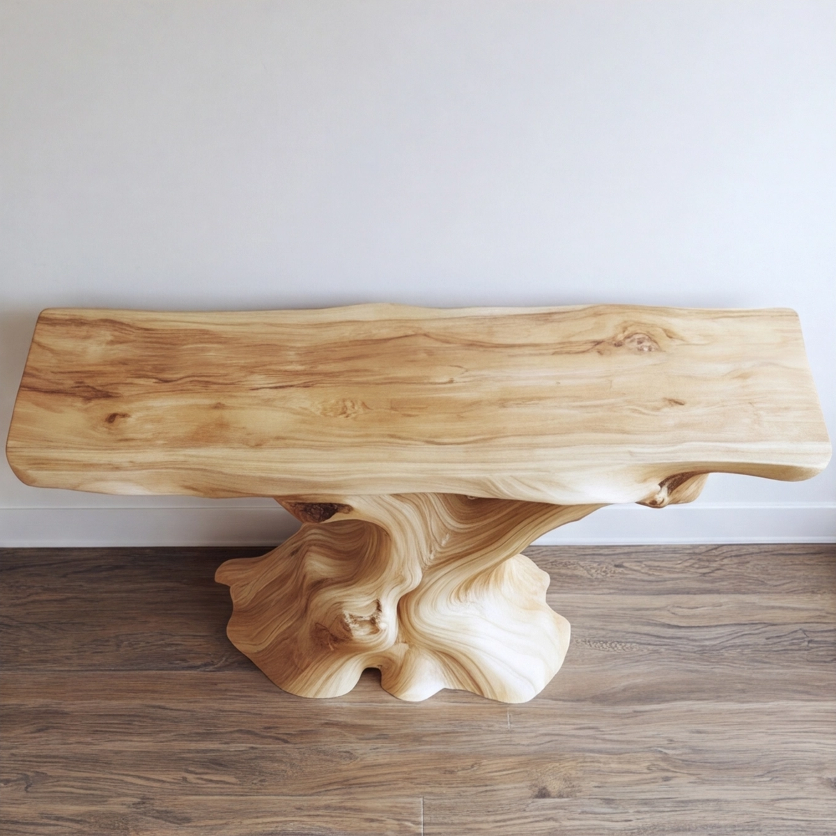 Root-Inspired Solid Wood Console Table with Natural Edge Top - view 2
