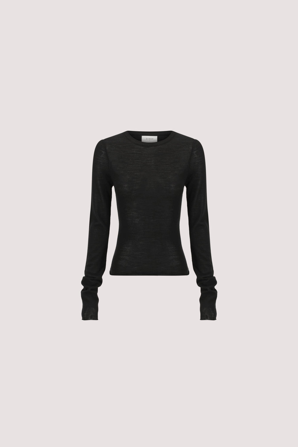 DUKE BLACK LONG SLEEVE MERINO KNIT TOP