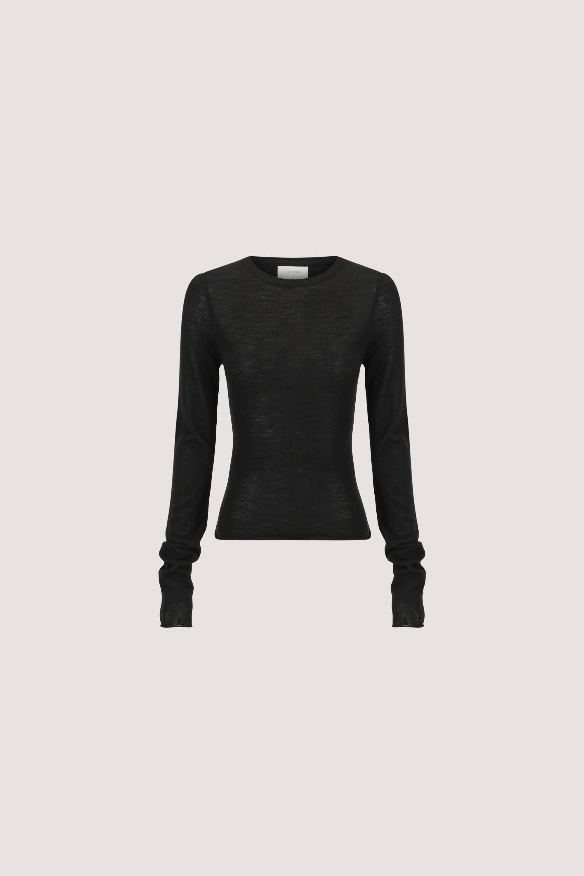 DUKE BLACK LONG SLEEVE MERINO KNIT TOP