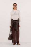 DUKE OFF WHITE LONG SLEEVE MERINO KNIT TOP