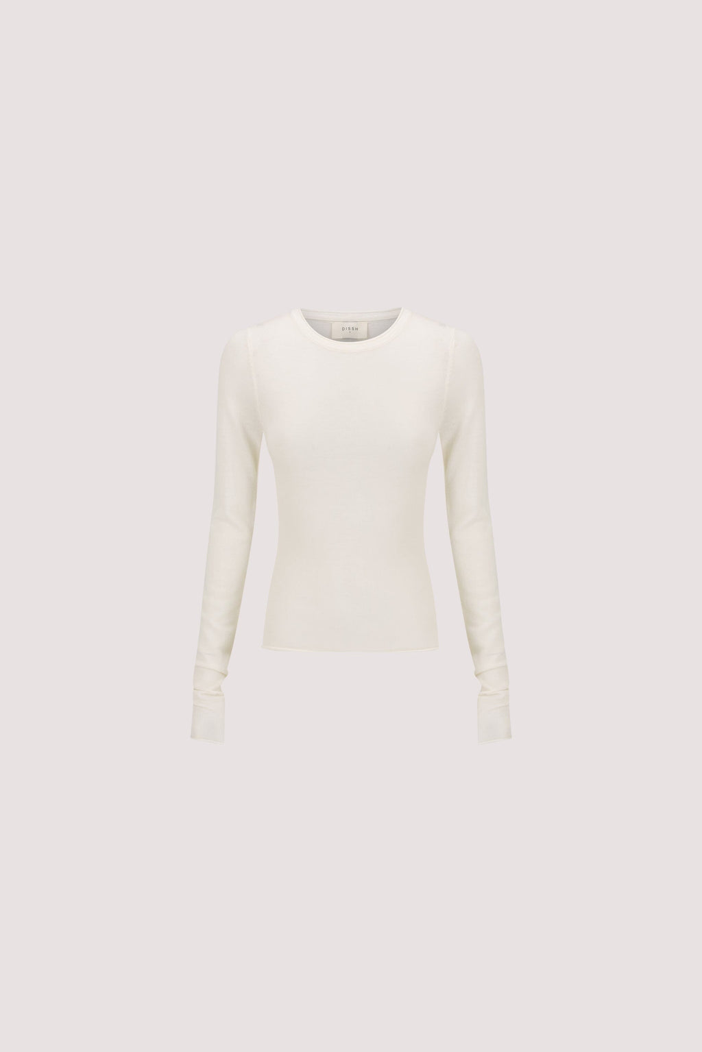DUKE OFF WHITE LONG SLEEVE MERINO KNIT TOP