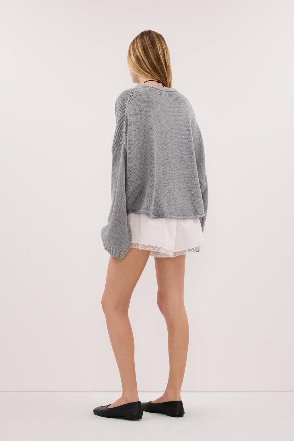 BAY GREY MARLE KNIT JUMPER
