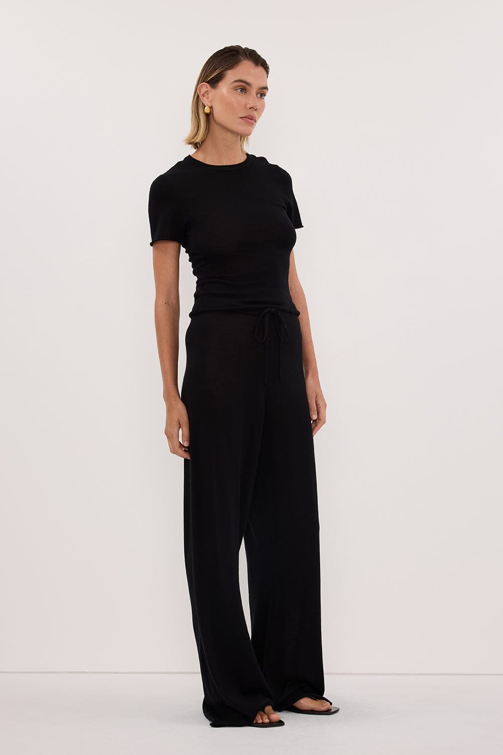DUKE BLACK MERINO KNIT BABY TEE
