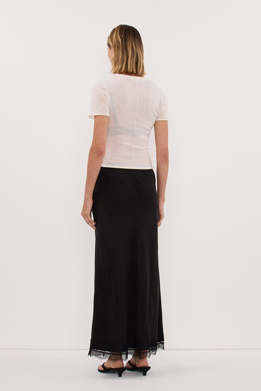DUKE OFF WHITE MERINO KNIT BABY TEE