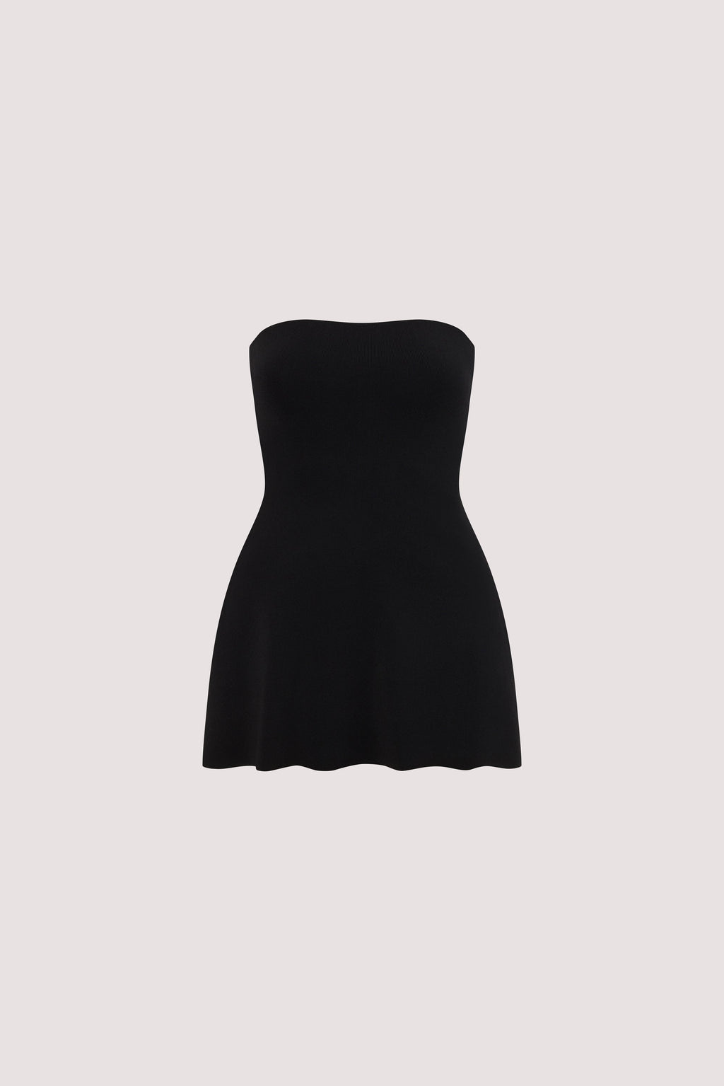 COCO BLACK LONGLINE BANDEAU KNIT TOP