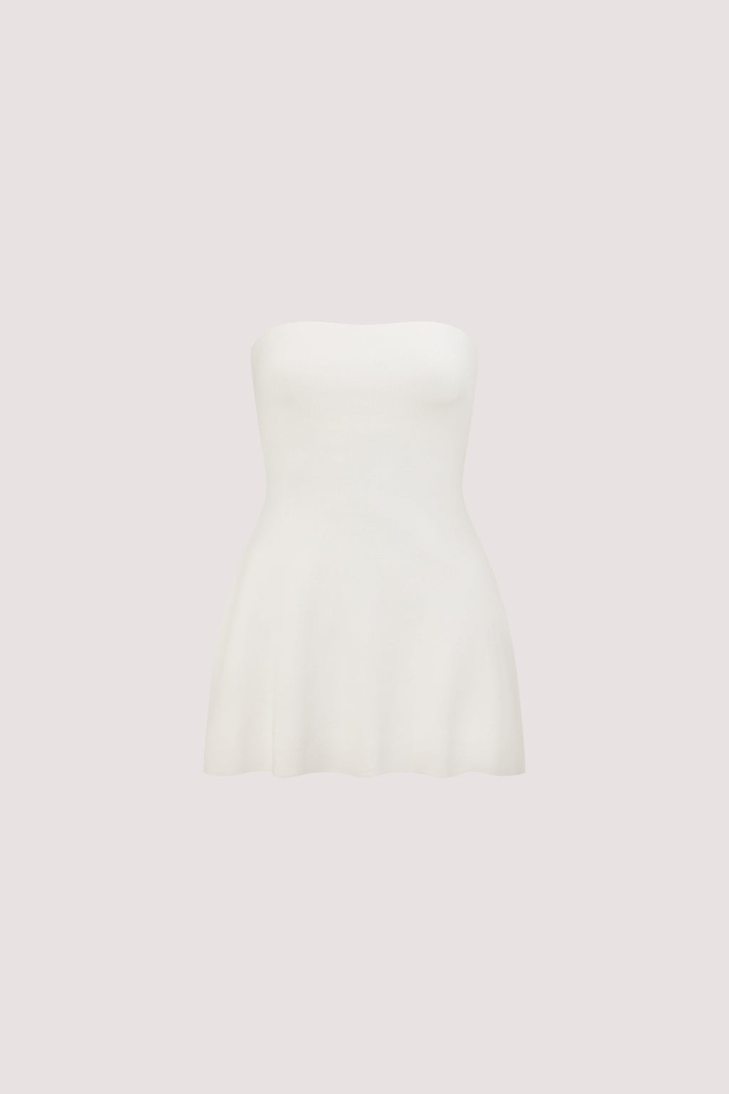 COCO OFF WHITE LONGLINE BANDEAU KNIT TOP