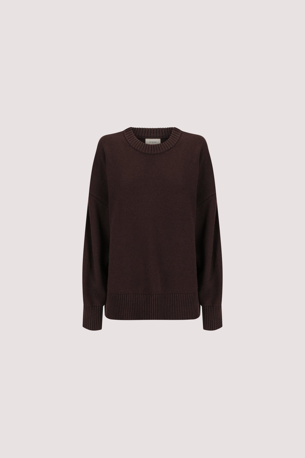 MILA CHOCOLATE CREW NECK KNIT JUMPER