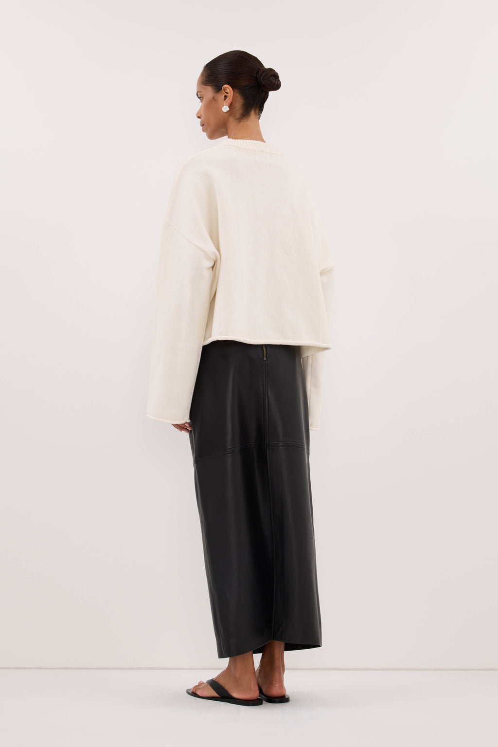 ANDIE IVORY SCARF KNIT JUMPER
