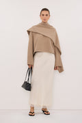 ANDIE OAT SCARF KNIT SWEATER