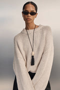ROSA CHALK CROPPED KNIT JUMPER