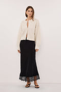CARMEN IVORY CABLE KNIT CARDIGAN