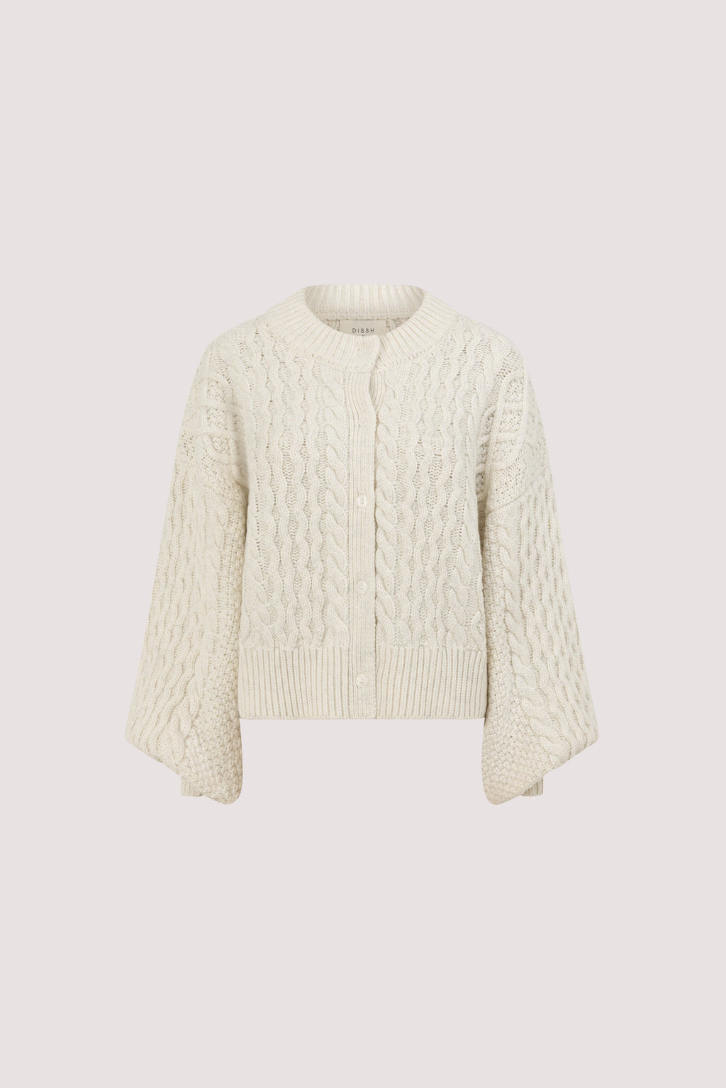 CARMEN IVORY CABLE KNIT CARDIGAN
