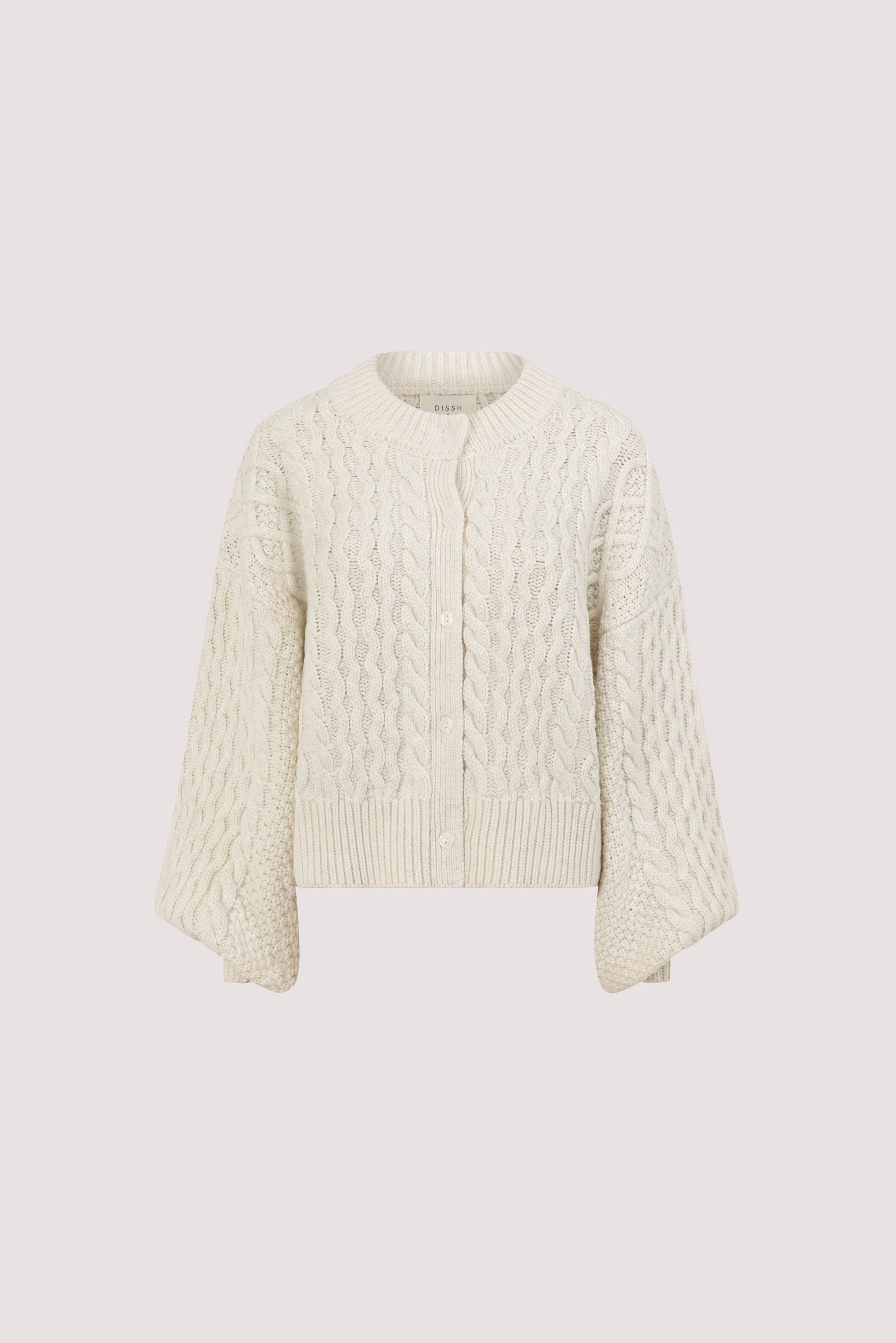 CARMEN IVORY CABLE KNIT CARDIGAN