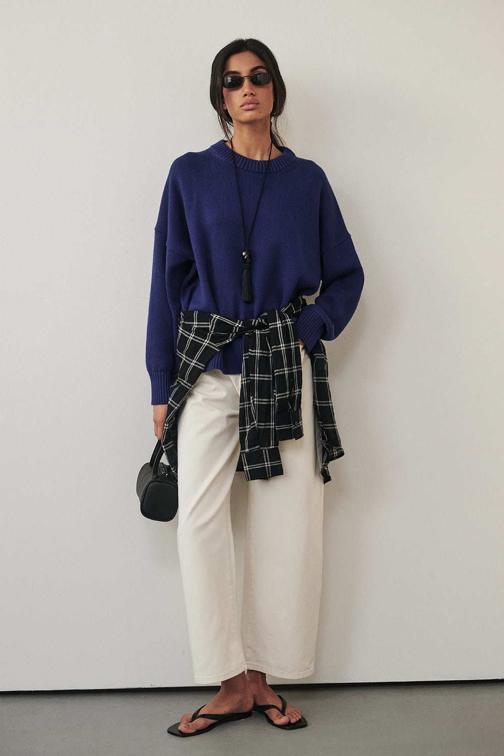 CECILIA COBALT CREW NECK JUMPER