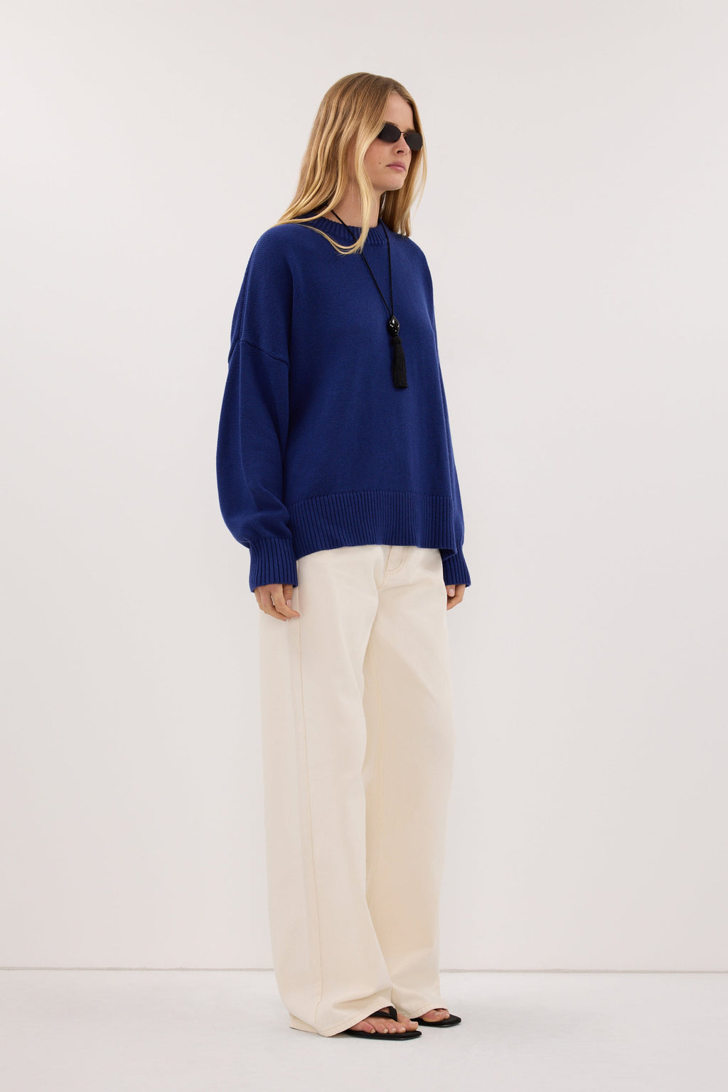CECILIA COBALT CREW NECK JUMPER
