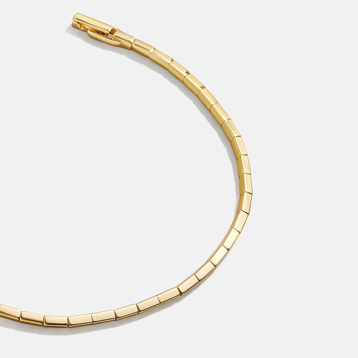 Gold-Plated Rectangular Bead Bracelet