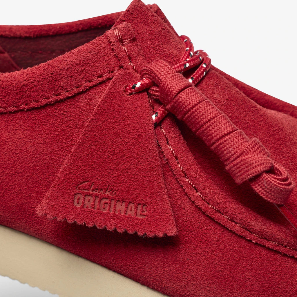 Men's Suede Moc Toe Lace-Up Shoe - Red