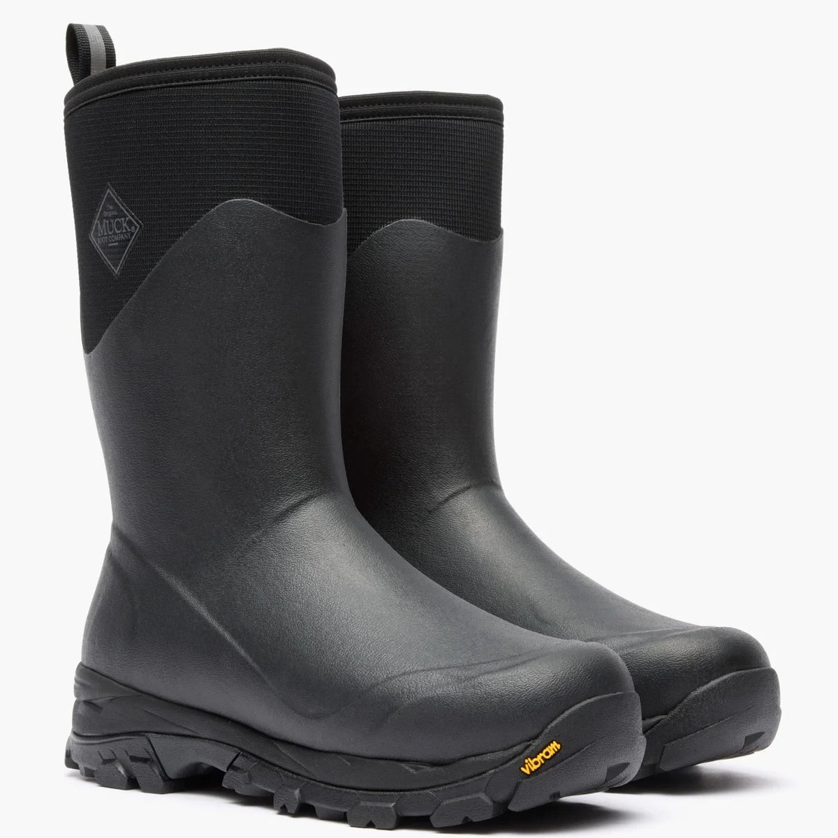 Men's Insulated Waterproof Mid Ice Grip Boot - Black