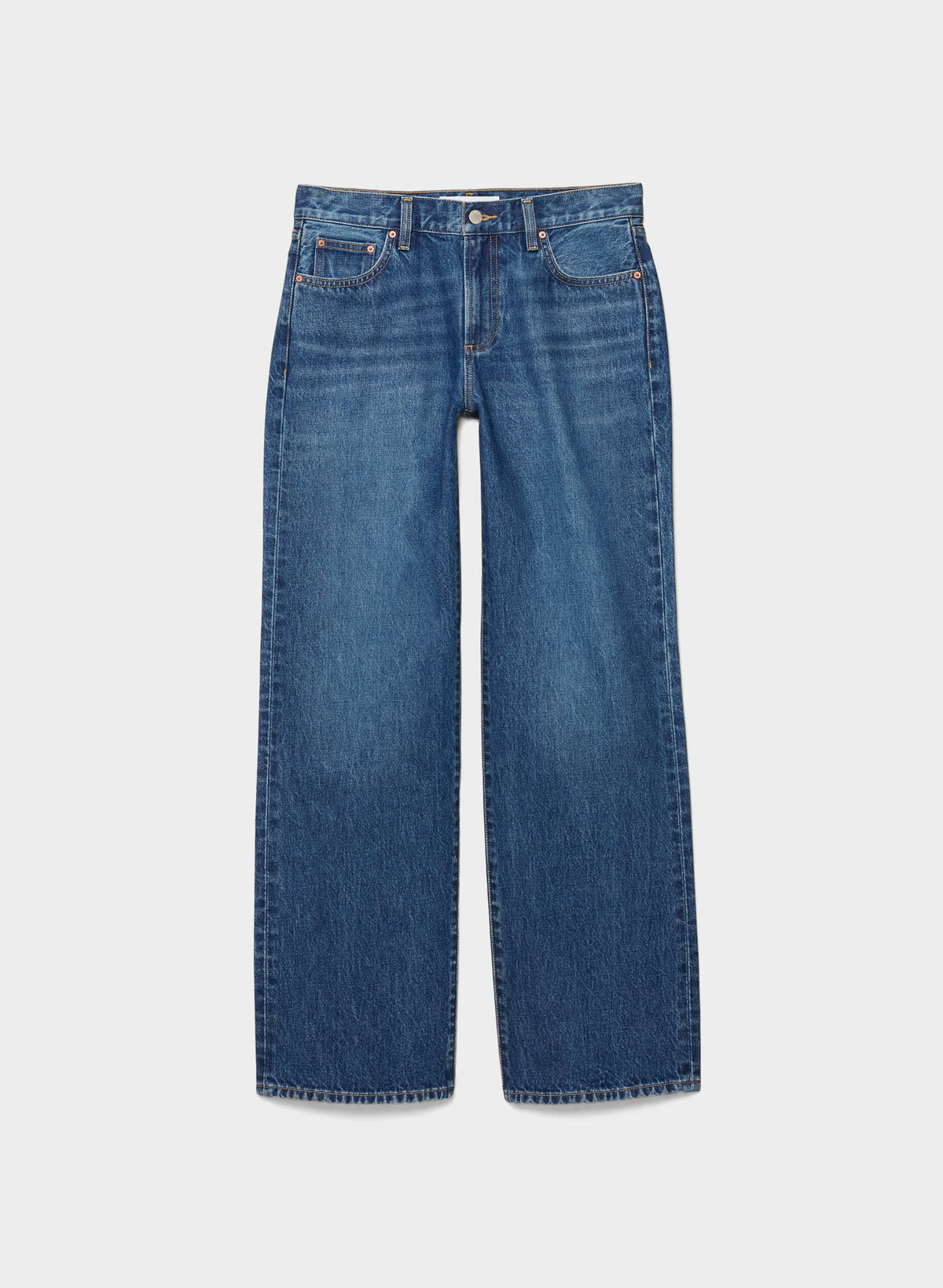 Low-Rise Wide-Leg Jeans - Dark Blue