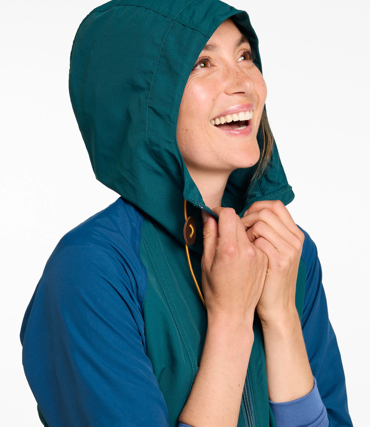 Women's Hooded Windbreaker Jacket - Green