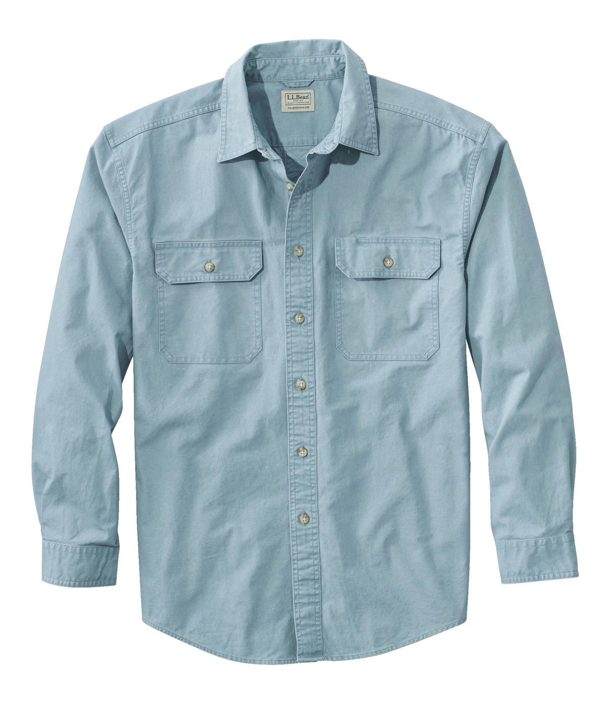 Men's Cotton Canvas Button-Down Shirt - Green