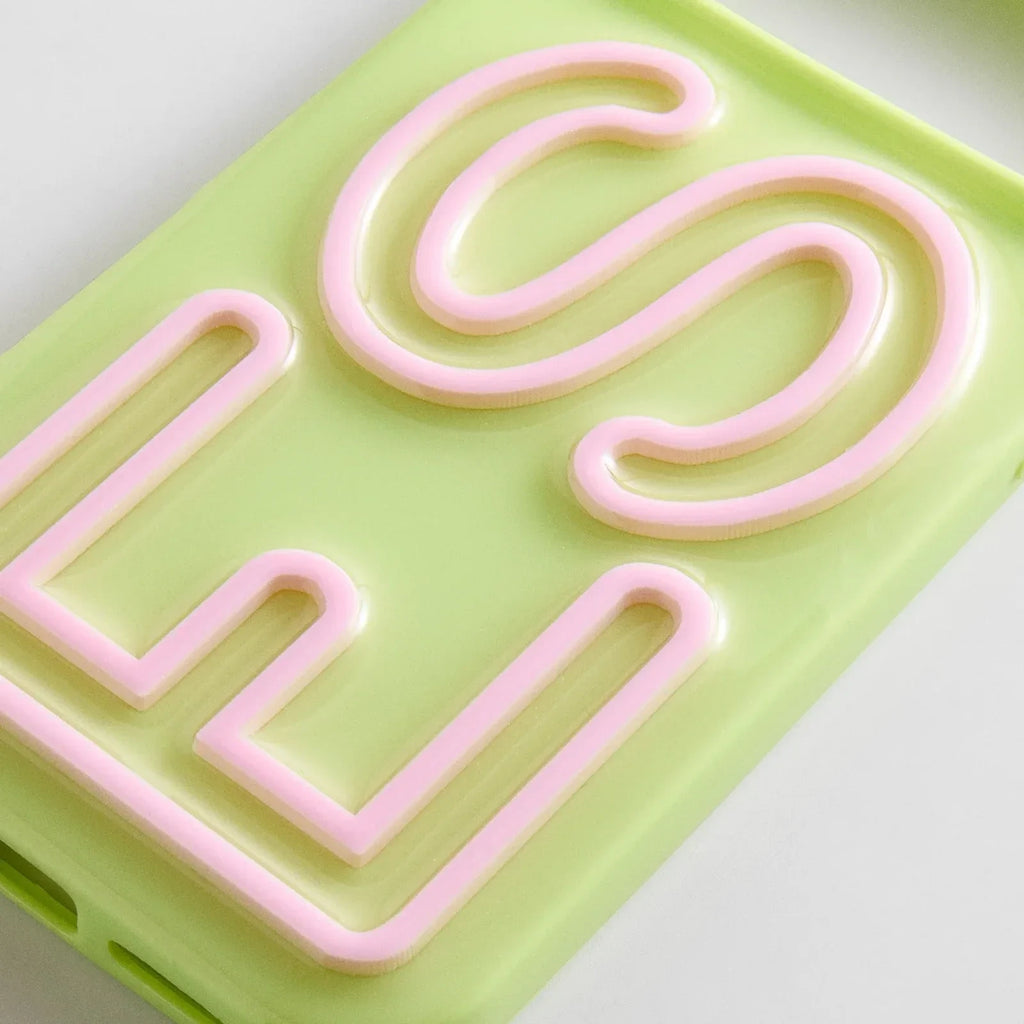 Custom Bright Green and Light Pink Phone Case