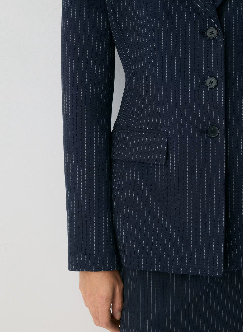 Single-Breasted Stretch Blazer - Brown Check