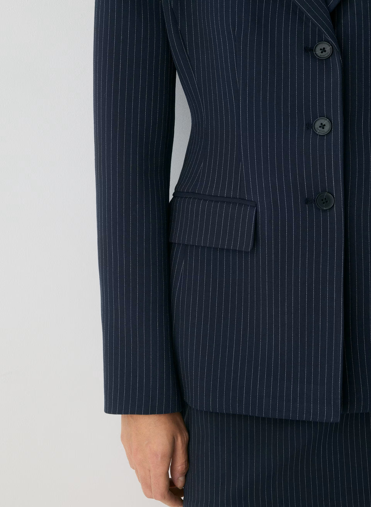 Single-Breasted Stretch Blazer - Brown Check