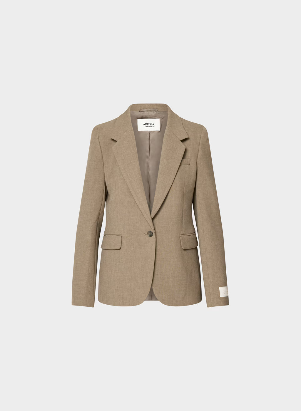 Single-Breasted Stretch Blazer - Check