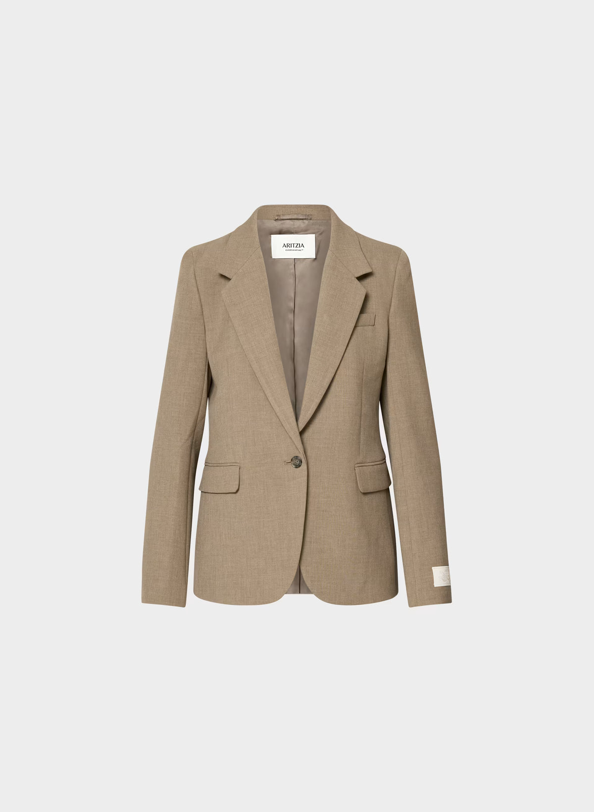 Single-Breasted Stretch Blazer - Check