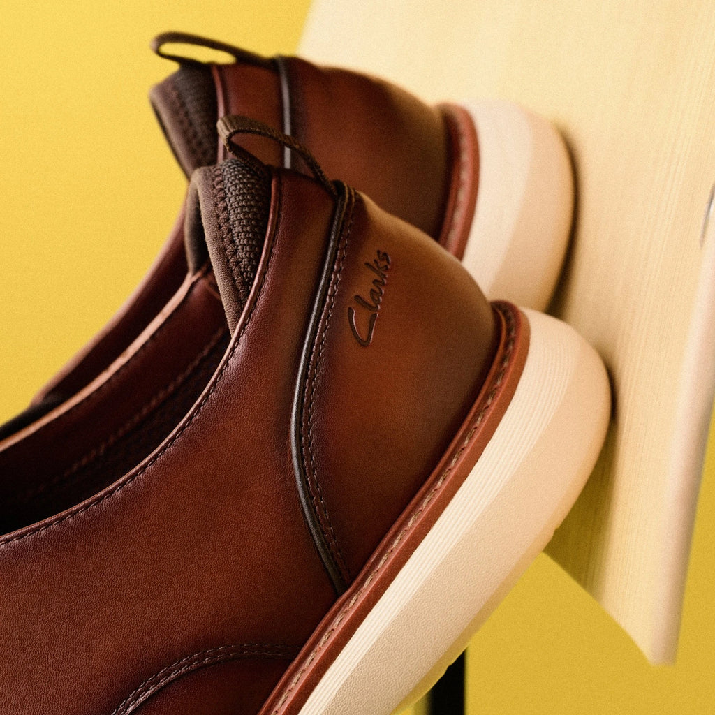 Burnished Leather Oxford - Dark Tan