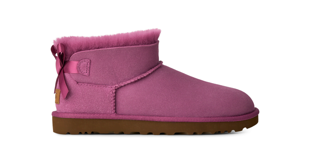 Women's Ultra-Short Suede Bow Boot - Sand