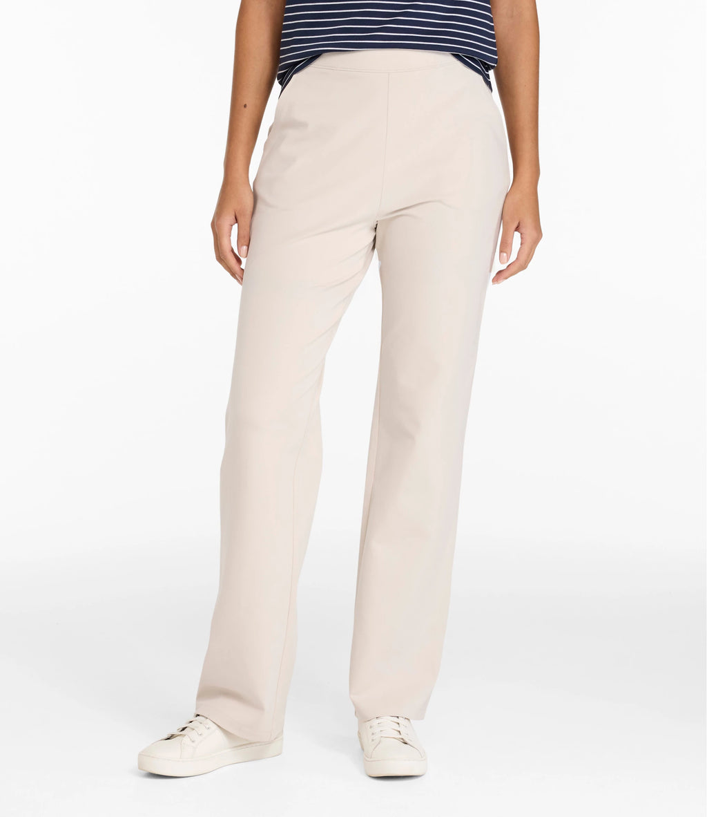 Women's High-Rise Straight-Leg Knit Pants - Black