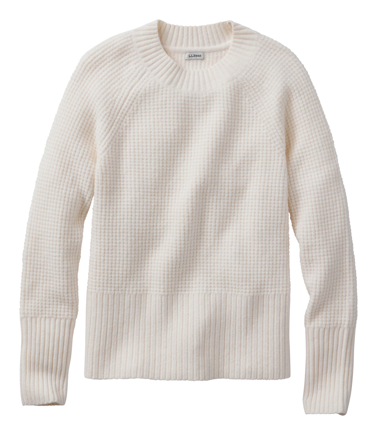 Women's Waffle Crewneck Sweater - Rustic Red