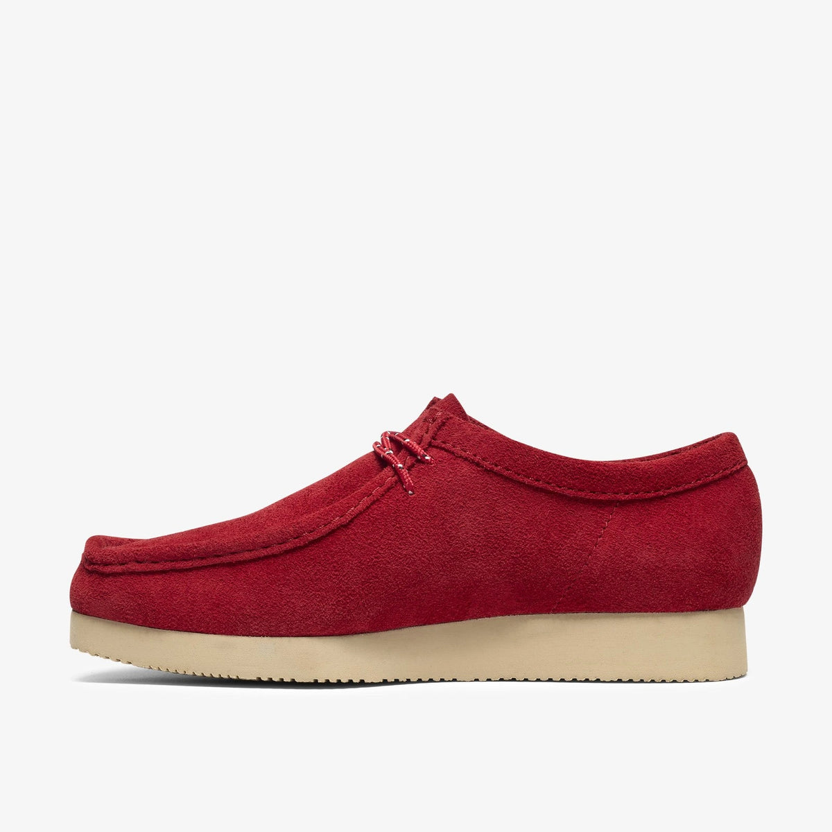 Men's Suede Moc Toe Lace-Up Shoe - Red