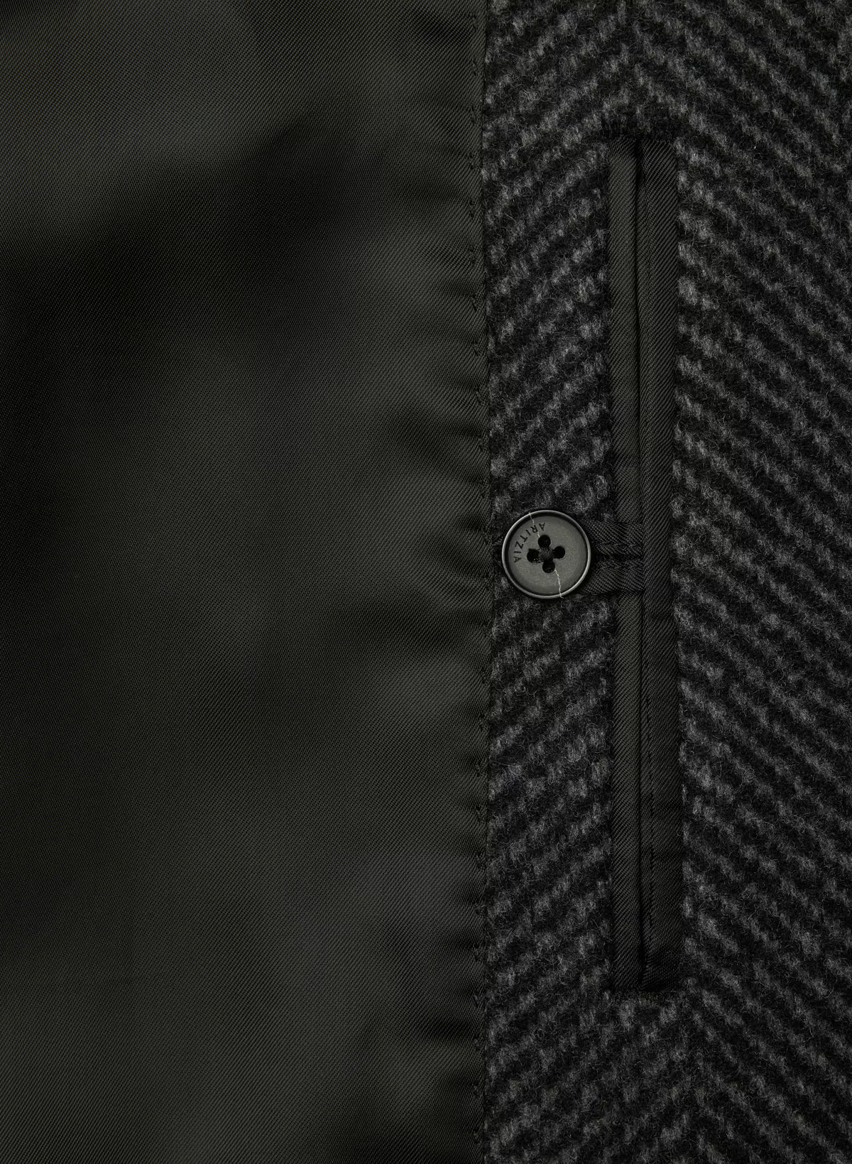 Double-Breasted Wool Cashmere Coat - Herringbone