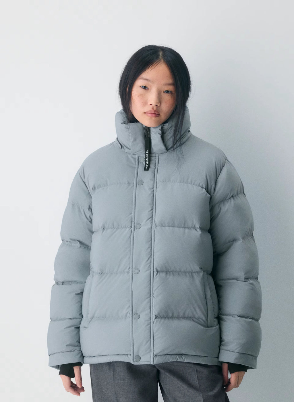 Long Down Puffer Jacket - Blue