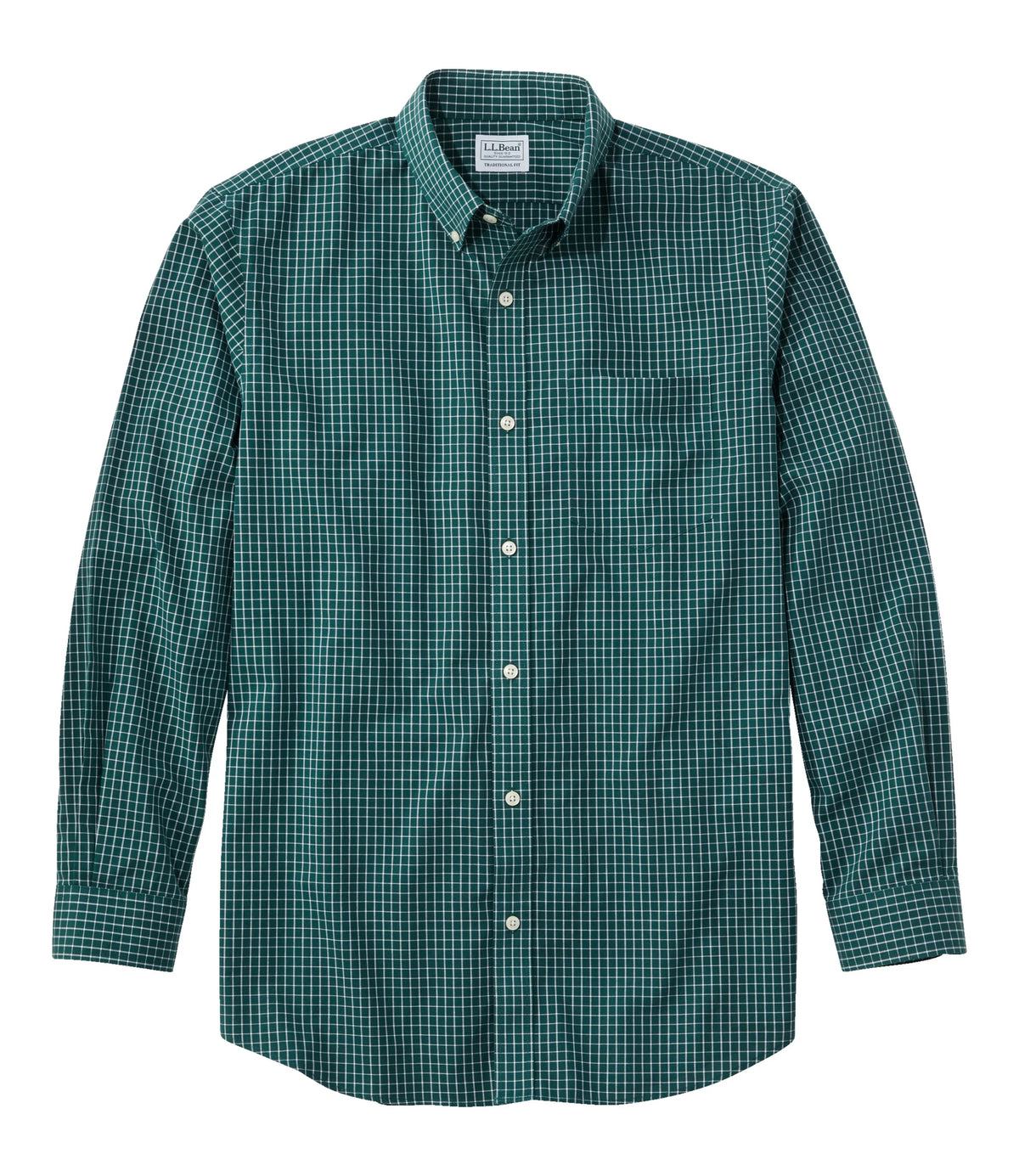 Men's Cotton Check Button-Down Shirt - Light Gold