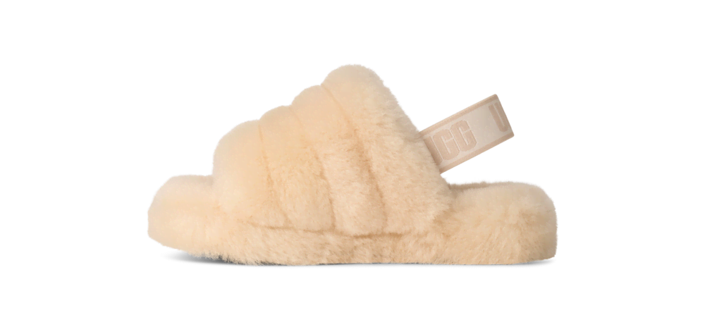 Kids' Sheepskin Strap Slide - Natural
