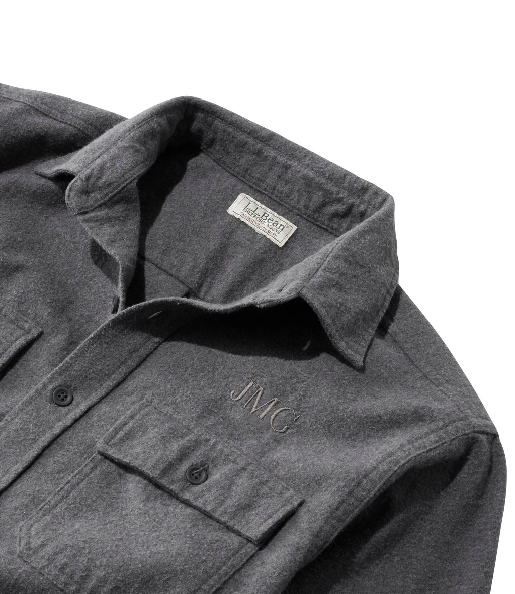 Men's Heavyweight Flannel Button-Up Shirt - Gray