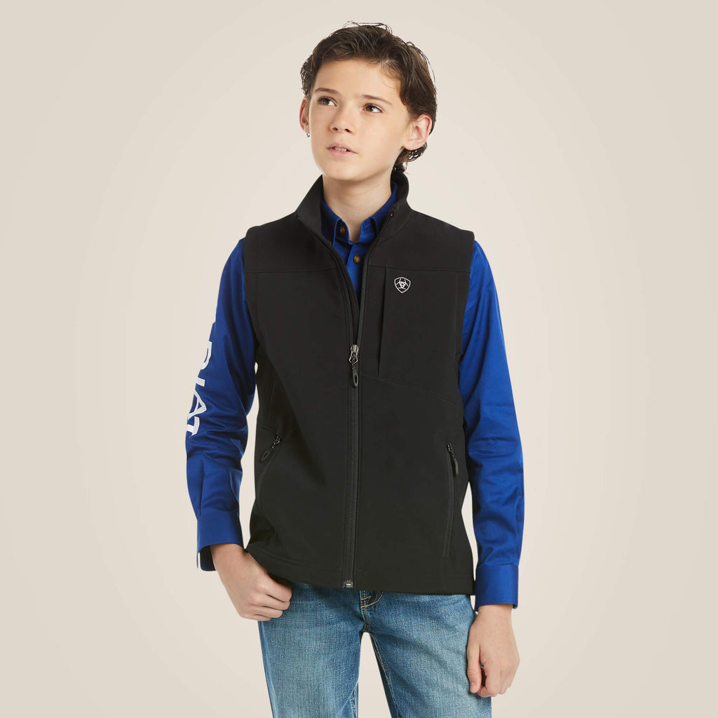 Kids' Stretch Softshell Vest - Black