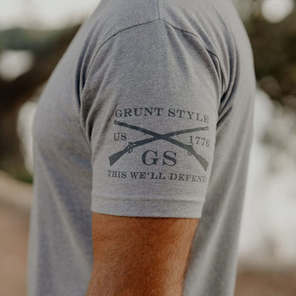 Freedom Flag T-Shirt - Dark Heather Gray