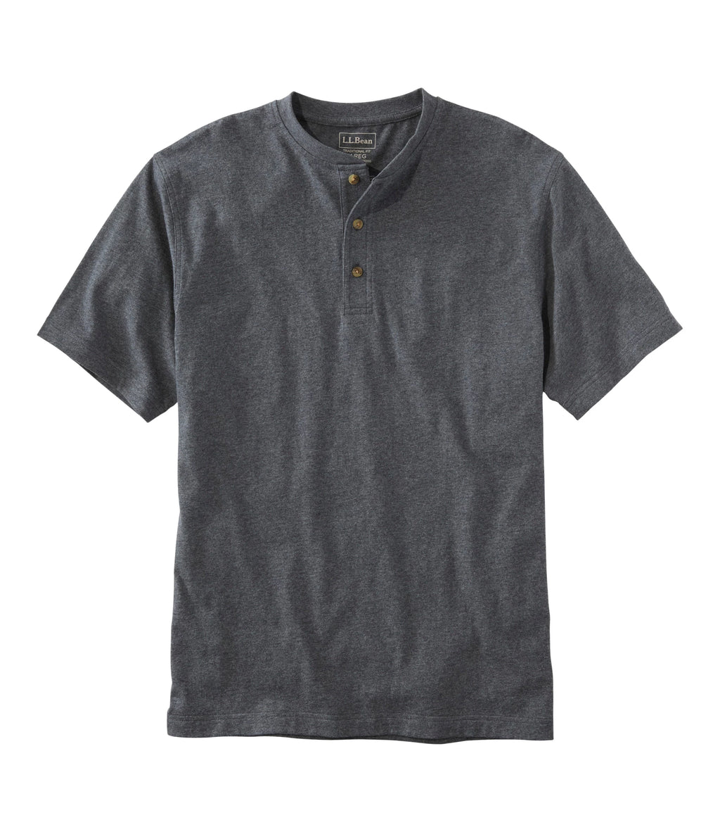 Men's Cotton Henley T-Shirt - Blue