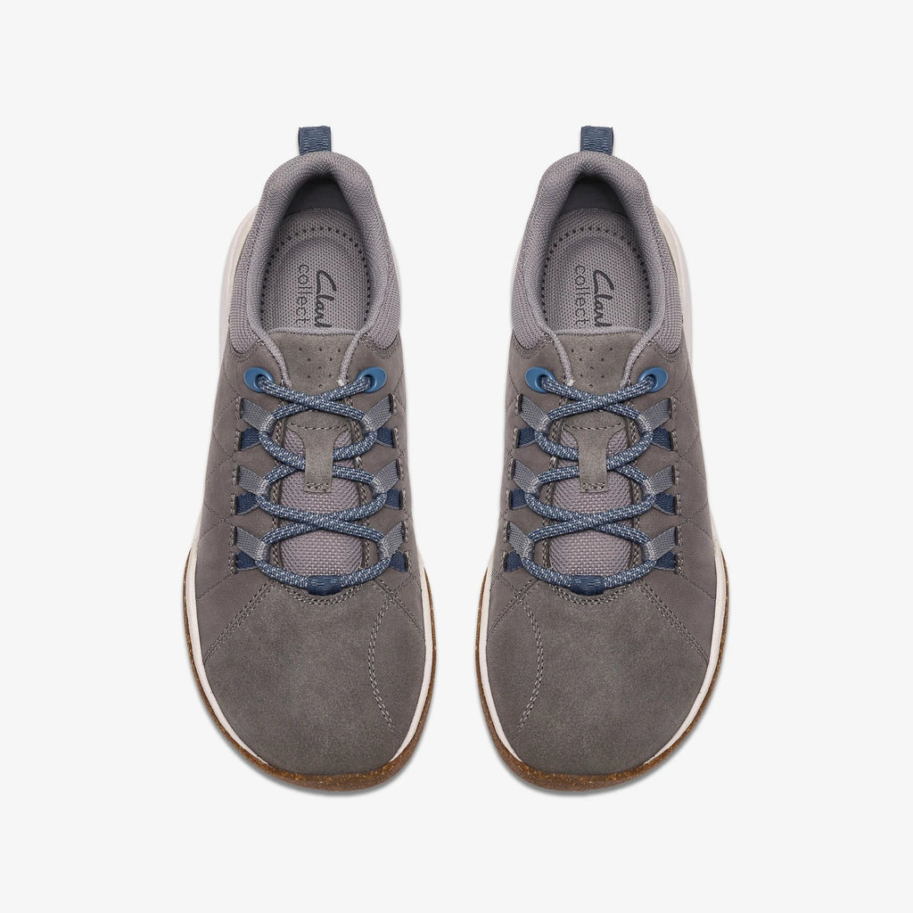 Water-Resistant Nubuck Lace-Up Shoe - Dark Grey