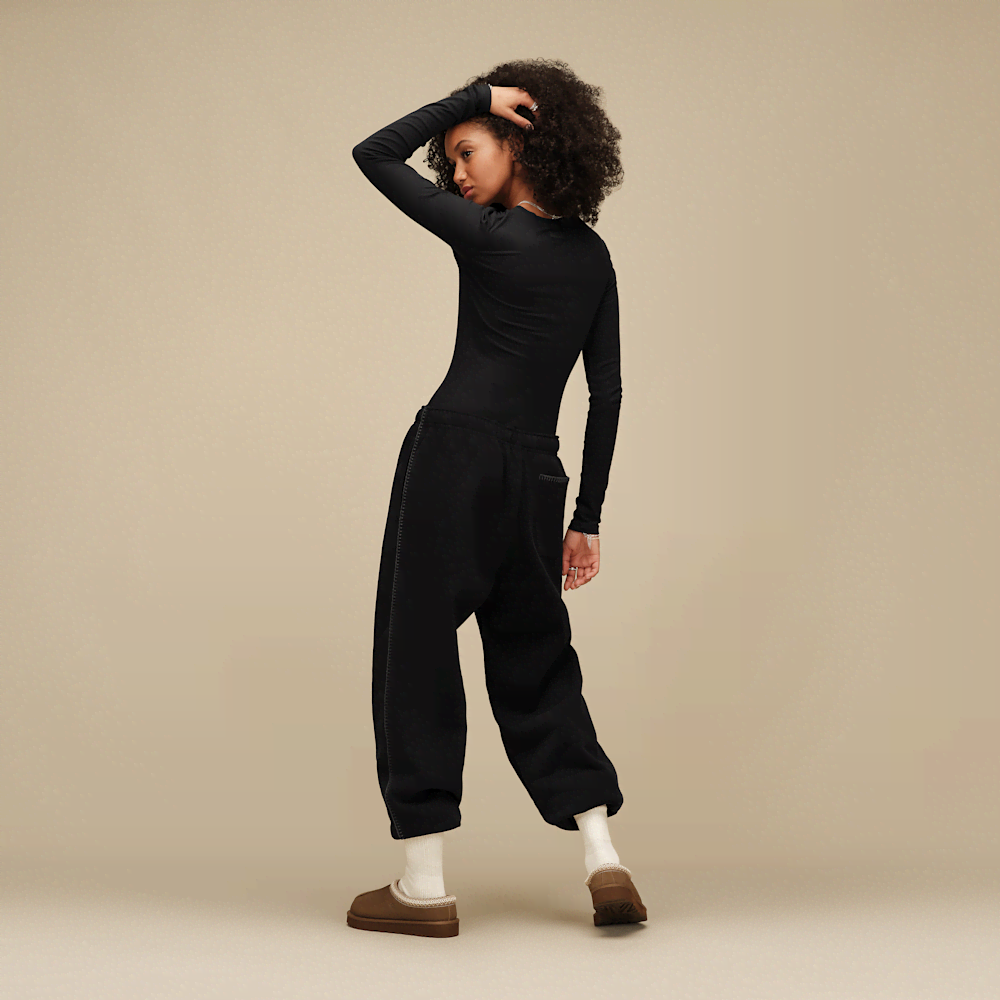 Women's Fitted Long Sleeve Rib Tee - Brown